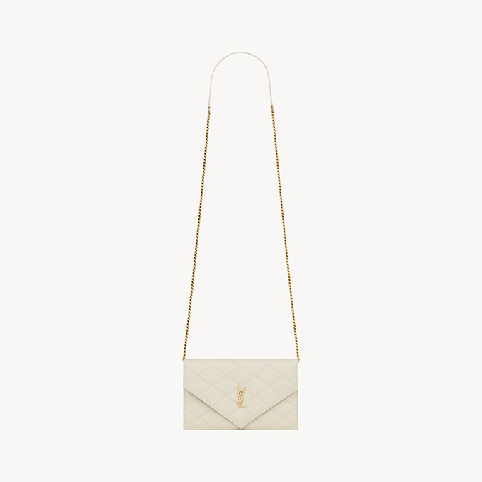 ysl paris quilted envelope chain wallet shoulder bag
